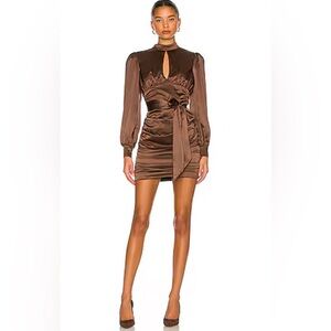 Bristol Mini Dress in Chocolate Brown